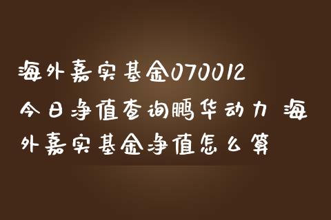 160723嘉实原油基金(160723嘉实原油基金形势怎么样)